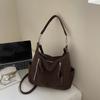 Bolsa de Ombro Maillard de Luxo Feminina Grande Capacidade 2025 Nova Moda de Nicho Retro Transversal para o Dia a Dia
