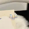 Presilha Fofa de Cabelo Xadrez de Cachorrinho Estilo Coreano com Franja Lateral Doce para Meninas, Acessório de Cabelo Versátil de Bico de Pato