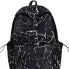 Mochila Texturizada Preto e Branco Estilo Ins 2026 para Estudantes Universitárias, Grande Capacidade, Leve, Aparência Sofisticada, Mochila Escolar Personalizada