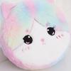 Bolso bandolera de hombro para niña con diseño de gato de peluche de colores, personalizado, de gran capacidad y con diseño creativo.