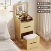 Nuevo tocador multifuncional para espacios pequeños, gabinete de almacenamiento, mesa de maquillaje estilo crema, mesa abatible, tocador de dormitorio para mujeres