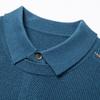 Suéter de Punto Grueso de Manga Larga para Hombre Invierno 2025 para Jóvenes y de Edad Media, Suéter Casual de Moda Falso de Dos Piezas, Camisa Base de Negocios