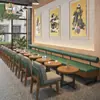Mesas y Sillas para Tienda de Té con Leche, Recepción y Áreas de Reunión de Madera Maciza, Bar de Libros, Restaurante Casual, Cabinas para Tienda de Postres, Sofá para Cafetería