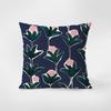 Almohada Rectangular de Ante Floral Silencioso Nórdico para Coche, Sofá, Sala de Estar, Habitación Modelo Funda de Cojín de Cintura de Ante Cojín