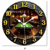 Reloj de Pared Temático de Billar Más Vendido Transfronterizo, Reloj de Segundero Silencioso, Reloj Decorativo para Sala de Estar y Club de Aficionados al Billar