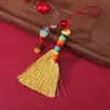 2026 Examen de Ingreso a Secundaria y Universidad Colgante Escoba Dorada Pluma Dorada Bolso Tejido a Mano Llavero Escoba Adorno Navideño Venta al por Mayor