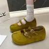 Sapatos Mary Jane Retros Foscos com Dedos Separados Femininos Sapatos Planos Birkenstock com Fivela Dupla Loafers Casuais de Corte Baixo Mori-kei com Solado Macio Femininos