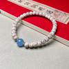 Pulseira de Joias com Contas Culturais Bodhi Estrela Branca Lua Bodhi Jade Branco Bodhi Ágata Lótus Água-marinha