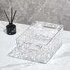 F2168 Cesta de Almacenamiento de una Pieza para Dropshipping Caja de Almacenamiento Grande Transparente para Escritorio Caja Organizadora Caja de Almacenamiento para Exhibición de Cosméticos