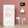Reproductor de MP3 Externo para Estudiantes, Diseño Simple de Dibujos Animados, Reproductor Deportivo Portátil con Ranura para Tarjeta y Tarjeta de Memoria, Juego Completo al por Mayor