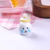 Dibujo Animado Lindo Realista Resina Juguete de Comida Accesorios para Biberón Decoración de Botella de Yogur Juguete de Comida en Miniatura Accesorios para Casa de Muñecas