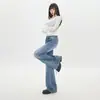 Jeans sueltos microcampana modernos populares estilo americano otoño e invierno nuevos versátiles diarios nicho 2026 retro azul largo hasta el suelo