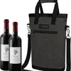 Bolsa enfriadora de vino de doble botella transfronteriza, bolsa de vino de tela Oxford engrosada, bolsa de regalo para vino de mano y cruzada, logotipo personalizado disponible