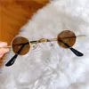 Gafas Ultra Pequeñas Retro Mini Redondas Gafas Traidoras Japonesas República de China Divertidas Hip Hop Estilo Hong Kong Gafas de Sol