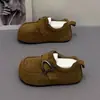 Sapatos Femininos Birkenstock Estilo Retro Coreano Bico Redondo Solado Grosso Velcro Outono 2026 Confortáveis Versáteis para o Trabalho Corte Baixo Sapatos de Uma Sola