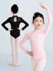 Ropa de Baile para Niñas, Estilo Chino con Hebilla para Niños, Ballet, Danza China, Ropa de Desempeño Profesional, Ropa de Entrenamiento Básica, Mangas Largas