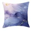 Funda de almohada de mármol morado de ensueño transfronteriza, funda de almohada de cintura para sofá, decoración de dormitorio y oficina en casa