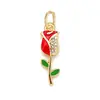 Acessórios para Pulseiras e Colares DIY Transfronteiriços, Pingentes de Coração, Charms de Cordão, Pingentes Florais Artesanais, Materiais para Pendurar em Bolsas