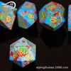 Conjunto de Dados para Jogo de Tabuleiro Dungeons and Dragons, Dados RPG Dnd Multilaterais em Azul e Turquesa
