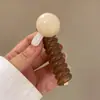 Artefato Marrom para Trançar Cabelo, Trança Bolha, Faixa de Cabeça para Mulheres Prenderem o Cabelo, Elástico de Cabelo Tipo Fio de Telefone, Corda Elegante para Rabo de Cavalo, Acessórios de Cabelo com Elástico