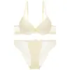 Comércio Exterior Transfronteiriço Lingerie Sexy Decote em V Renda Vermelha Conjunto de Sutiã Push-up Anti-Queda para Seios Pequenos Ano do Rato