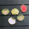 Accesorios Chapados en Oro Abanico de Calabaza Panda Colgante Multicolor Material para Joyería DIY Pulsera Collar Colgante Venta al por Mayor