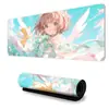 Mousepad Gamer Estilo Anime Extra Grande com Borda Costurada Meninos E-Sports Gaming Computador Grande Pad para Teclado Espessurado Antiderrapante