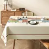 Mantel de Mesa de Comedor Retro Americano Nuevo 2025, Lujoso y de Gama Alta, Impermeable, Resistente al Aceite, Sin Lavado, Resistente al Calor, Protector de Mesa de Café