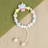 Pulseira de Cerâmica Fofa de Jingdezhen com Cachorrinho Bonito e Bom Amigo, Pulseira Trançada para Novos Casais e Melhores Amigos Que Não Desbota