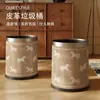 Cubo de basura de cuero americano sala de estar dormitorio cubo sanitario de alto valor 2025 nuevo baño desodorante papelera grande