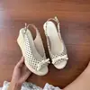 Nuevas Sandalias de Cuña de Comercio Exterior para Mujer Primavera y Verano, Plataforma de Tacón Alto con Suela Gruesa de Moda Casual Estilo Francés Transfronterizo