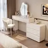 2025 Nuevo Estilo Tocador Moderno Dormitorio Simple Armario Integrado Madera Maciza Pequeño Tocador al Final de la Cama No Ocupa Espacio