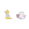 [Promoção] Broche de Gato Animal de Desenho Animado Inglês Insígnia Fofa Transfronteiriça Pino de Tartaruga Metálico Esmaltado