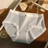Calcinha feminina fofa com laço, levanta bumbum, contrai barriga, macia e confortável, sem costura, de renda, cintura média