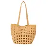 Bolso grande de punto calado transfronterizo para mujer, nuevo modelo 2026, adecuado para el trabajo y los desplazamientos, bolso tote pequeño, bolso de hombro texturizado