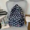 Mochila Escolar para Meninas, Mochila Estilosa Estilo Coreano com Estrelas para Alunos do Ensino Fundamental Anos 3-6, Grande Capacidade, Mochila Versátil de Novo Estilo