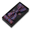 Pajarita para hombre, gemelos de bolsillo, 3 piezas, caja de regalo, traje de boda, accesorios para traje, pajarita roja en stock