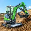 Excavadora Doméstica Nueva de 2.5 Toneladas 2500 kg con Orugas Mini Excavadora de Ingeniería Mini Excavadora para Huerto Invernadero Máquina para Mover Tierra