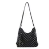 Bolso Tote de Lunares Retro con Superficie Suave, Bolso de Hombro/Axila de Gran Capacidad, Versátil para el Trayecto Diario, Bolso de Mano para Mujer