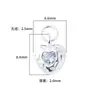 Nuevo Colgante de Corazón Colorido de Plata de Ley S925 Seiko Colgante de Corazón Melocotón Colgante Pequeño en Forma de Corazón Pulsera de Cristal DIY