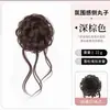 Peluca de Moño Lateral Barba de Dragón para Mujer, Herramienta de Torcer el Cabello tipo Bolsillo, Postizo Voluminizador, Anillo para Moño Flor de Capullo