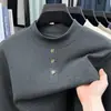 Sudadera para hombre de cuello medio para comercio exterior transfronterizo, ropa casual de manga larga para hombre de primavera y otoño, camiseta versátil para hombre