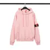 Sudadera con capucha y cremallera Ston estilo europeo y americano, manga larga, importación, forro polar, color liso, insignia, unisex, estilo isla para parejas