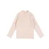 Roupas infantis Nuo Mi Wanzi, blusa básica de malha lisa para meninas, estilo outono/inverno, suéter de gola alta, amigável à pele e quente