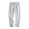 Roupas Masculinas Xintang 2026 Primavera/Verão Novos Jeans Slim Fit Estilo Europeu de Perna Reta, Calças Longas de Sarja Elástica Finas