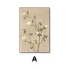 Pintura mural de fondo para sofá de plantas verdes estilo japonés, mural abstracto minimalista de entrada estilo madera natural, pintura decorativa para sala de estar estilo wabi-sabi