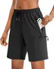 Nuevos Shorts Casuales de Verano Transfronterizos para Hombre, Pantalones de Cinco Puntos de Seda Helada de Secado Rápido con Bolsillo con Cremallera, Pantalones Deportivos Sueltos para Hombre