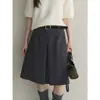 Saia Midi Lã Plissada Linha A Retro Coreana de Inverno do Louvre com Cinto, Elegante e Fashion para Mulheres