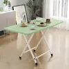 Mesa plegable simple para hogar, apartamento pequeño, mesa para comer pequeña, mesa de estudio para estudiantes, dormitorio, portátil, doble barra, mesa de flexiones de suelo