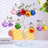 Árbol de Manzana de Cristal Árbol de la Paz Decoración Creativa para Sala de Estar Regalo Entrada Mueble de TV Aparador de Vino Decoración del Hogar Adornos